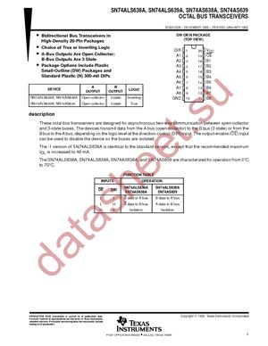 SN74ALS639ADWRE4 datasheet  